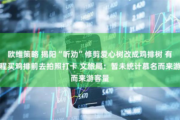 欧维策略 揭阳“听劝”修剪爱心树改成鸡排树 有人专程买鸡排前去拍照打卡 文旅局：暂未统计慕名而来游客量