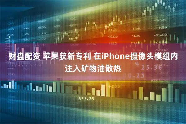 财盘配资 苹果获新专利 在iPhone摄像头模组内注入矿物油散热